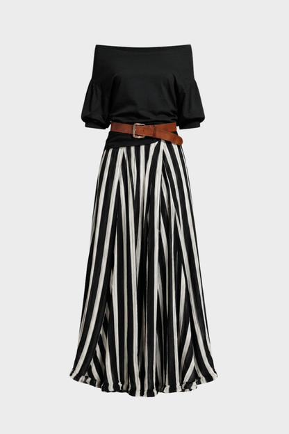 Women's Boho Skirt Set | Off-Shoulder