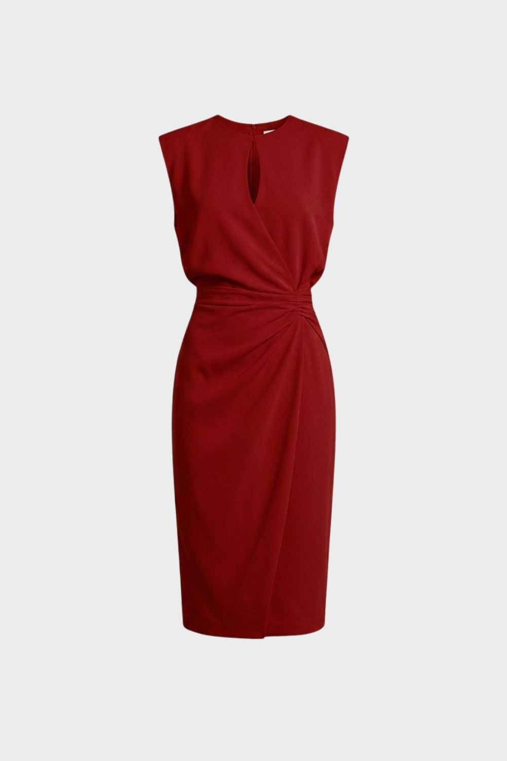 Women's Ruched Pencil Midi | Keyhole