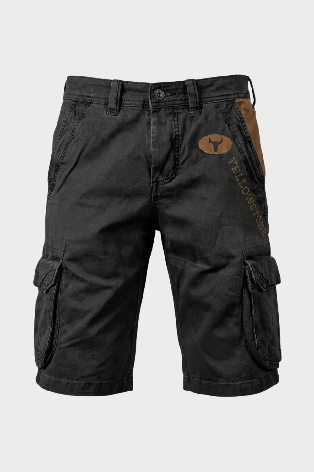 Men's Cargo Shorts with Pockets and Belt