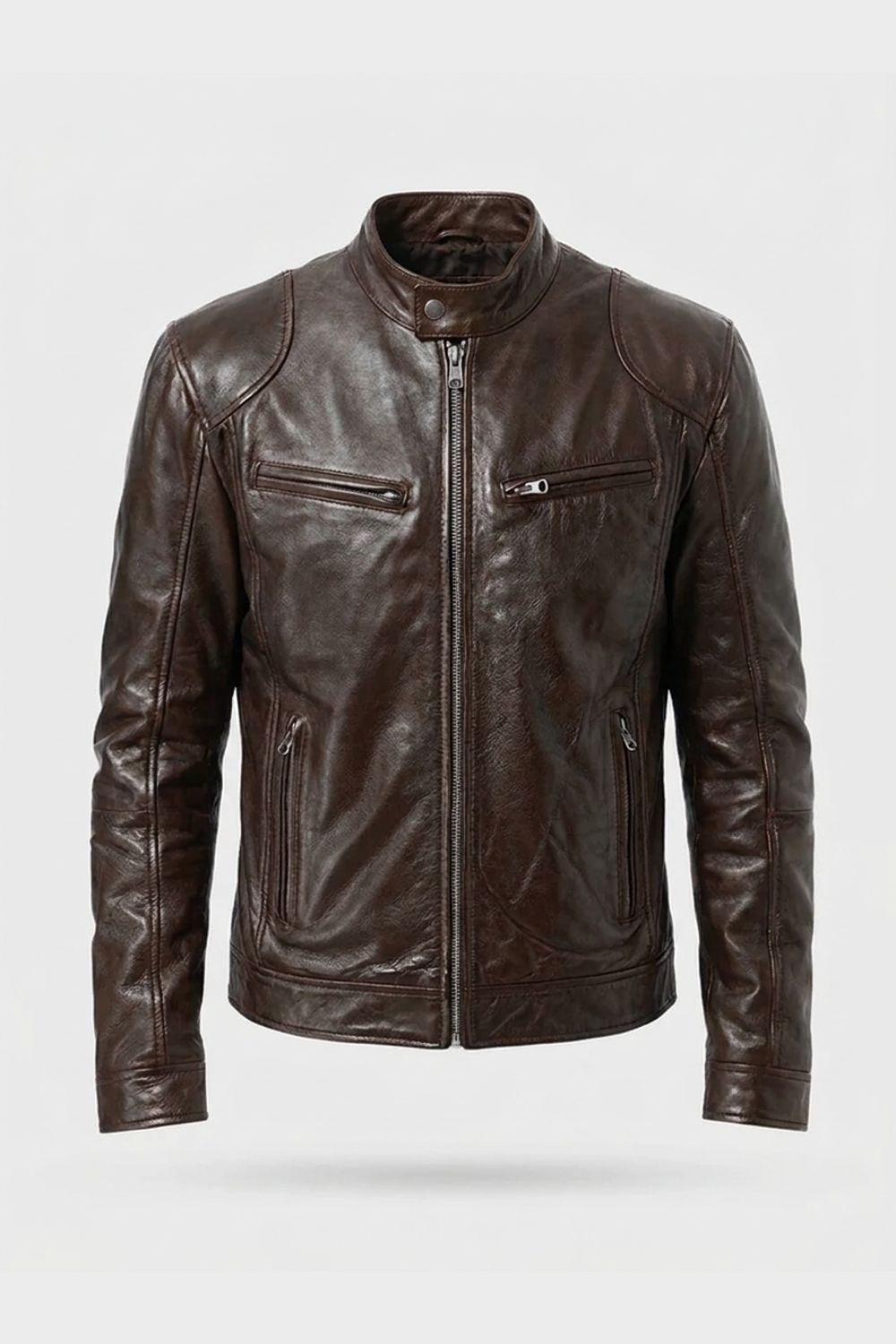 Men's Biker Jacket | Stand Collar