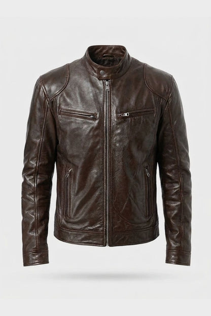 Men's Biker Jacket | Stand Collar