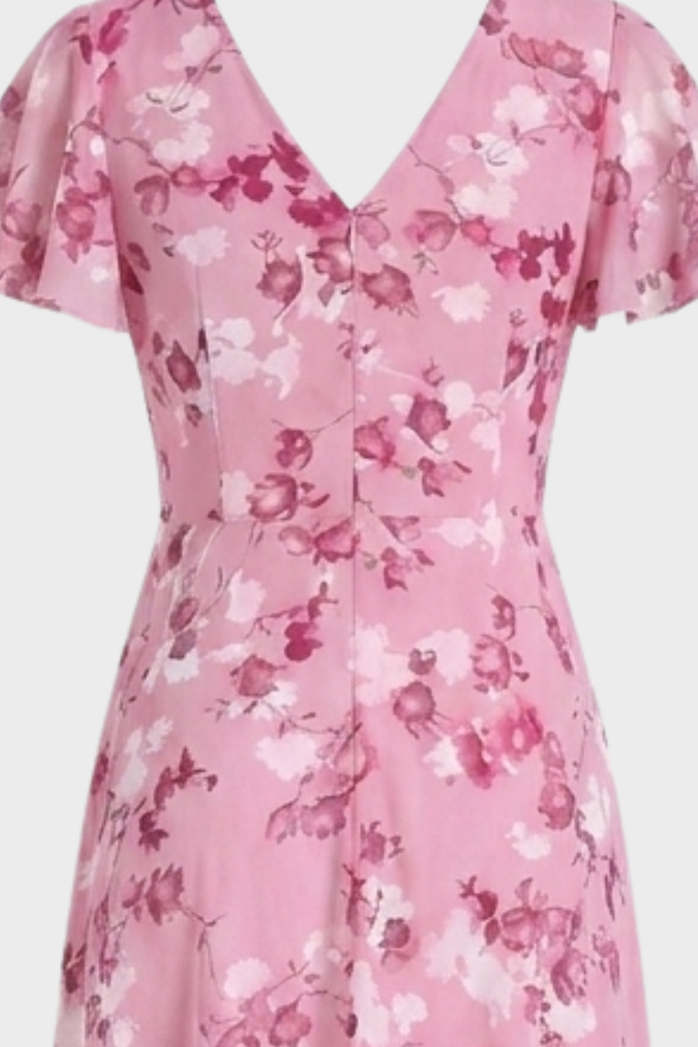 Women's Floral Maxi | Flutter Sleeve