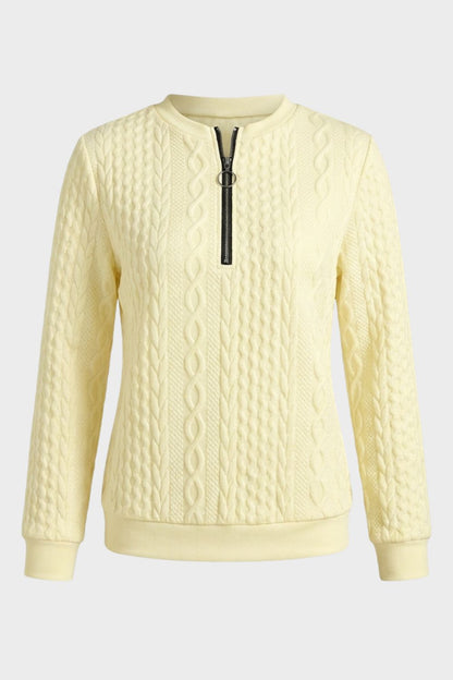Women's Quarter-Zip Sweatshirt | Ribbed