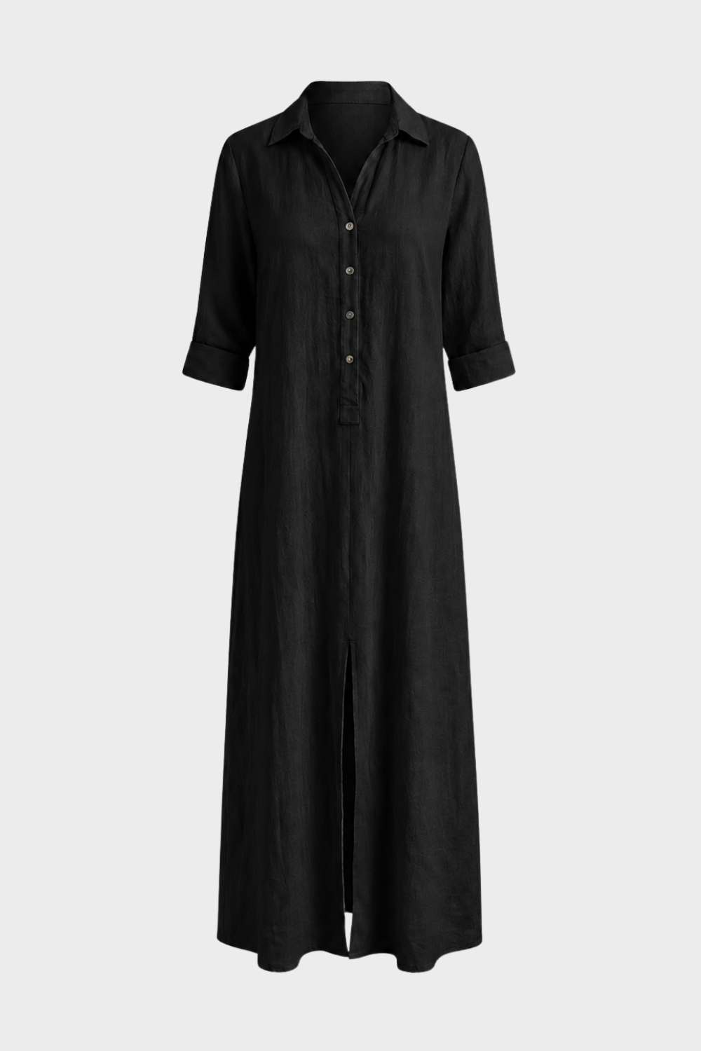Women's Linen-Look Shirt Dress | Maxi