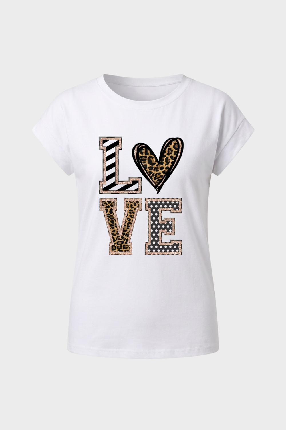 Women's Graphic T-Shirt | Heart Print