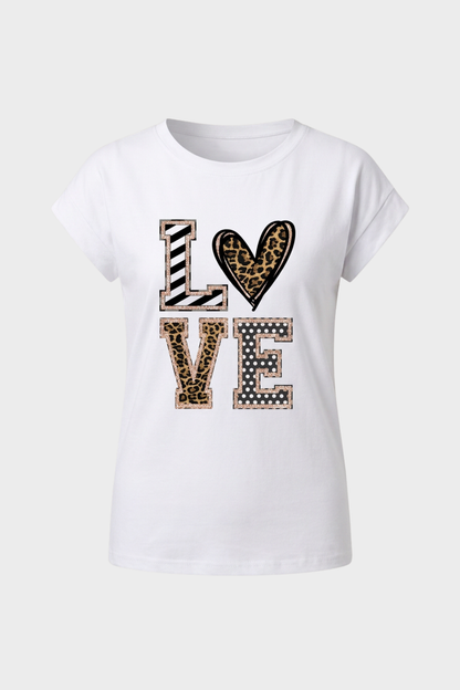 Women's Graphic T-Shirt | Heart Print