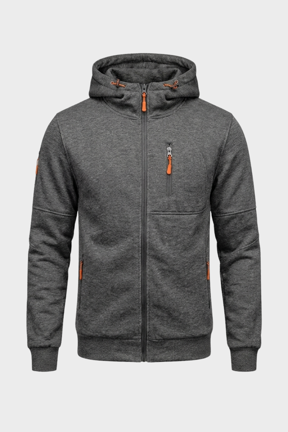 Men's Zip-Up Hoodie Jacket | Chest Pocket