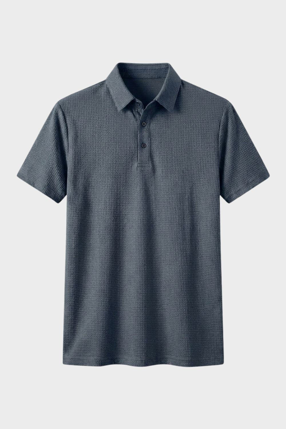 Men's Short Sleeve Polo Shirt with Button Placket