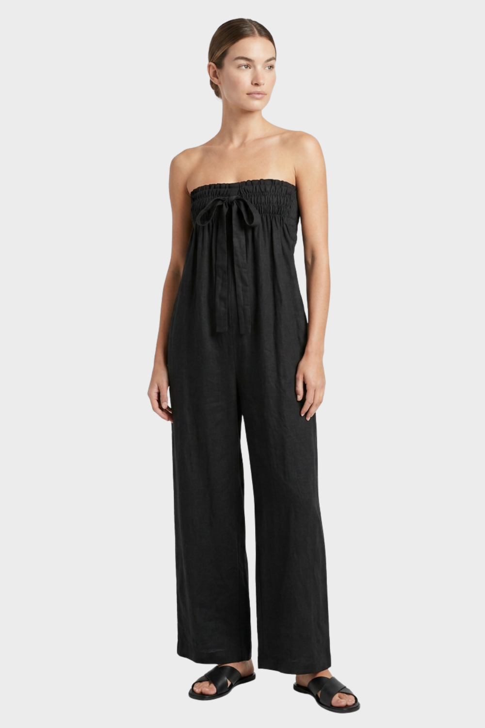 Women's Strapless Jumpsuit | Wide-Leg