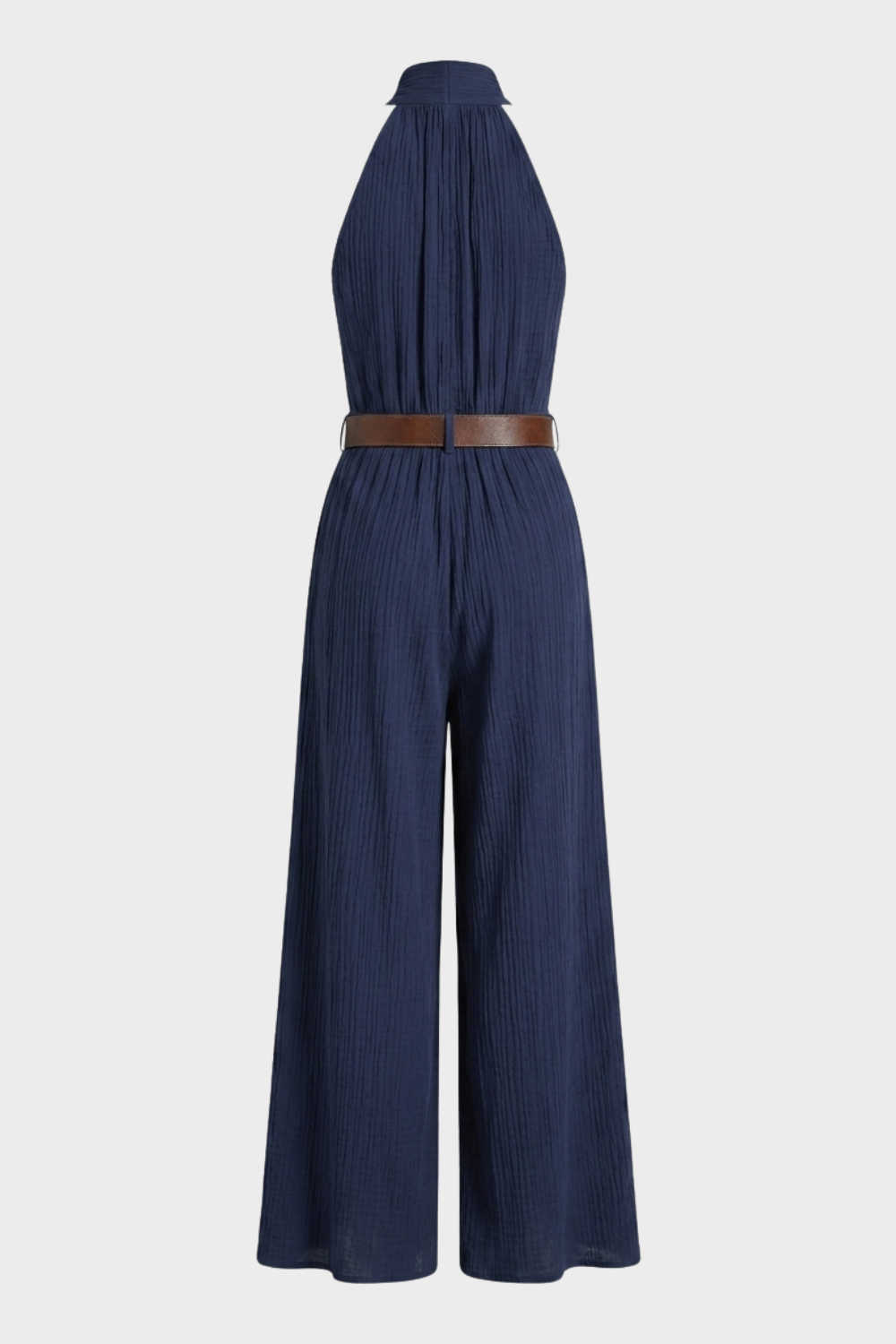 Women's High-Neck Jumpsuit | Wide-Leg