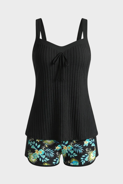 Women's Tankini Swimsuit with Shorts | Bow Front