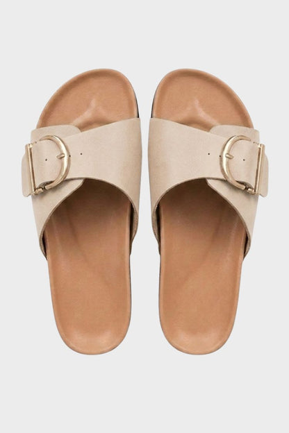 Women's Mules with Buckle and Footbed