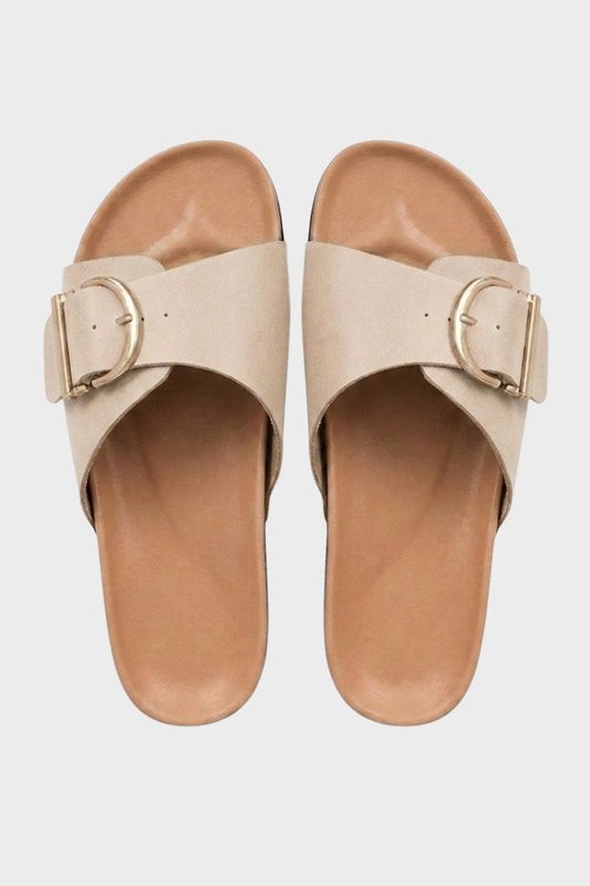 Women's Mules with Buckle and Footbed