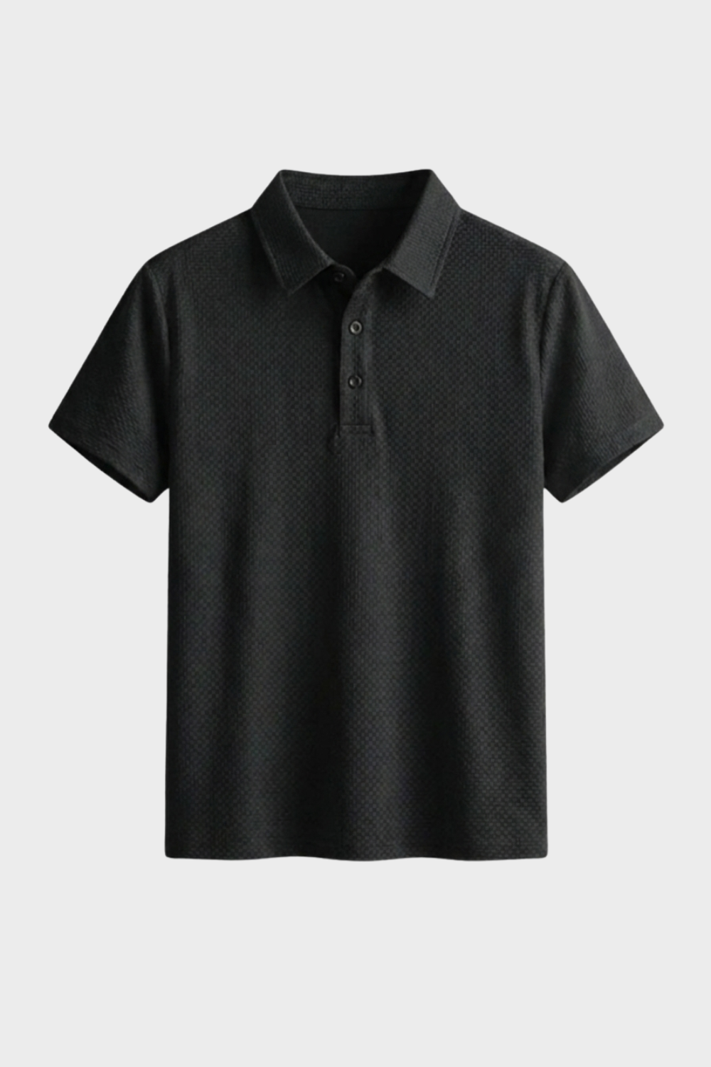 Men's Short Sleeve Polo Shirt with Button Placket