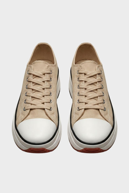 Women's Low Top Sneakers with Lacing and Rubber Cap