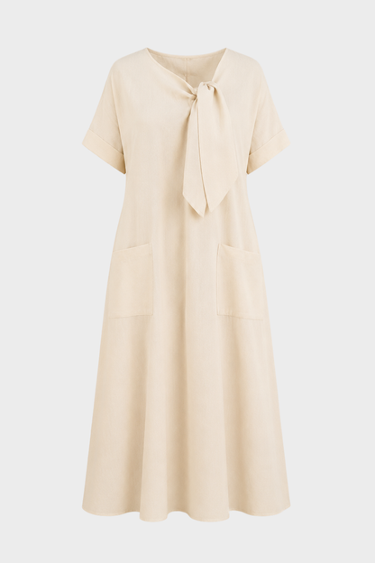 Women's Linen-Look Midi Dress | Knot
