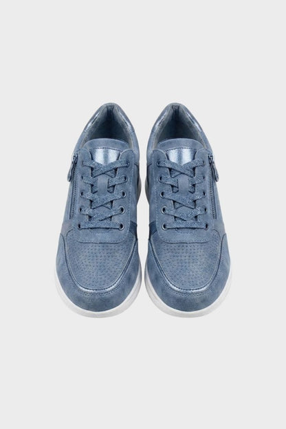 Women's Sneakers with Zip and Laces