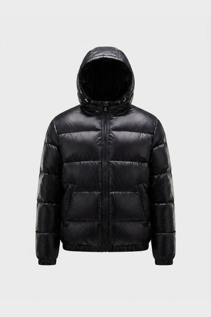 Women's Shiny Puffer Jacket | Hooded Design