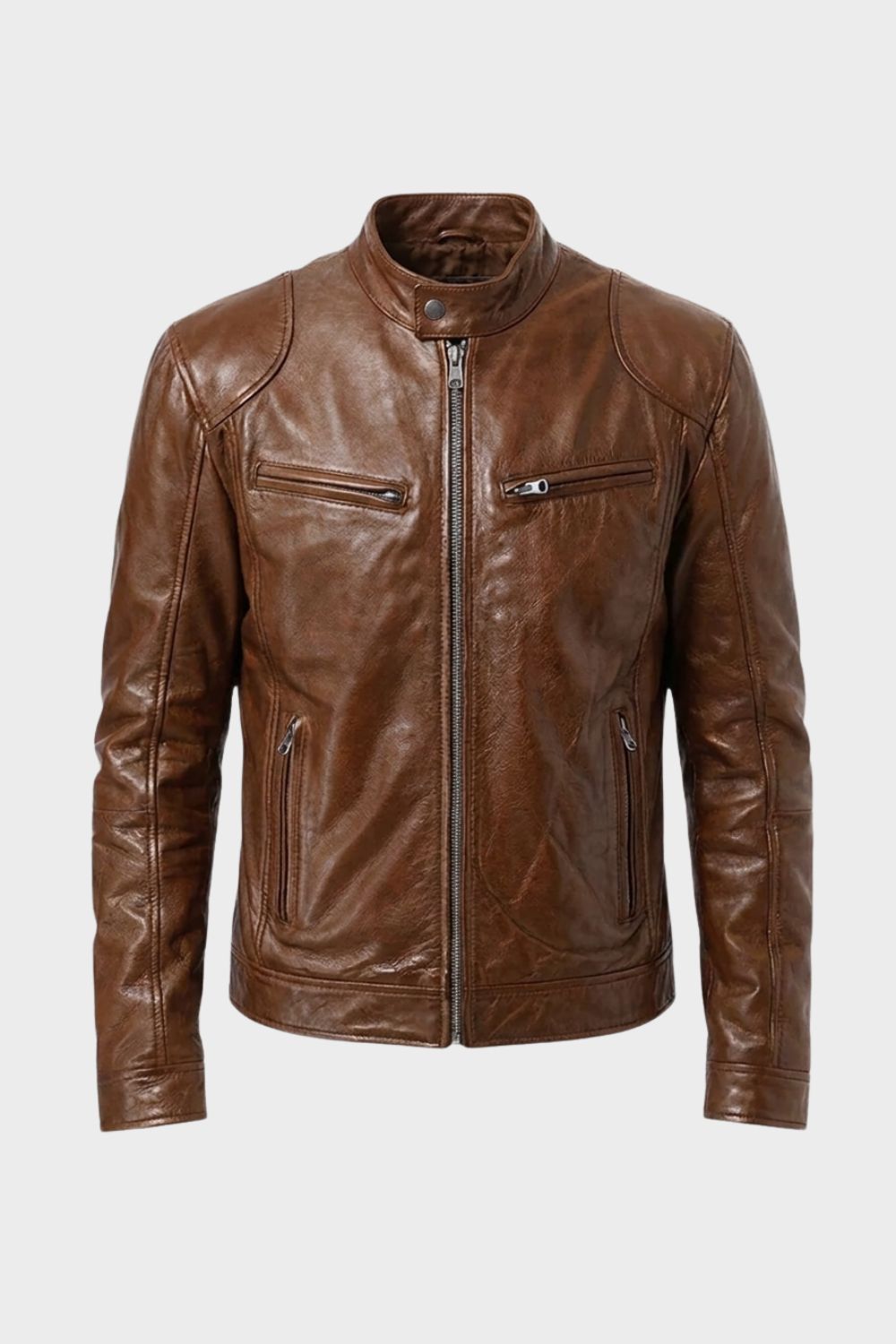 Men's Biker Jacket | Stand Collar