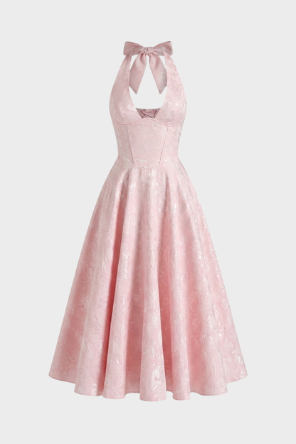 Women's Halter Midi Dress | Full Skirt