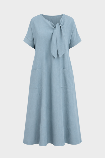 Women's Linen-Look Midi Dress | Knot