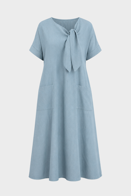 Women's Linen-Look Midi Dress | Knot