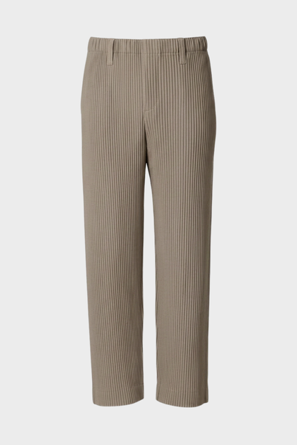 Men's Trousers with Elastic Waistband, Straight Cut, Ribbed