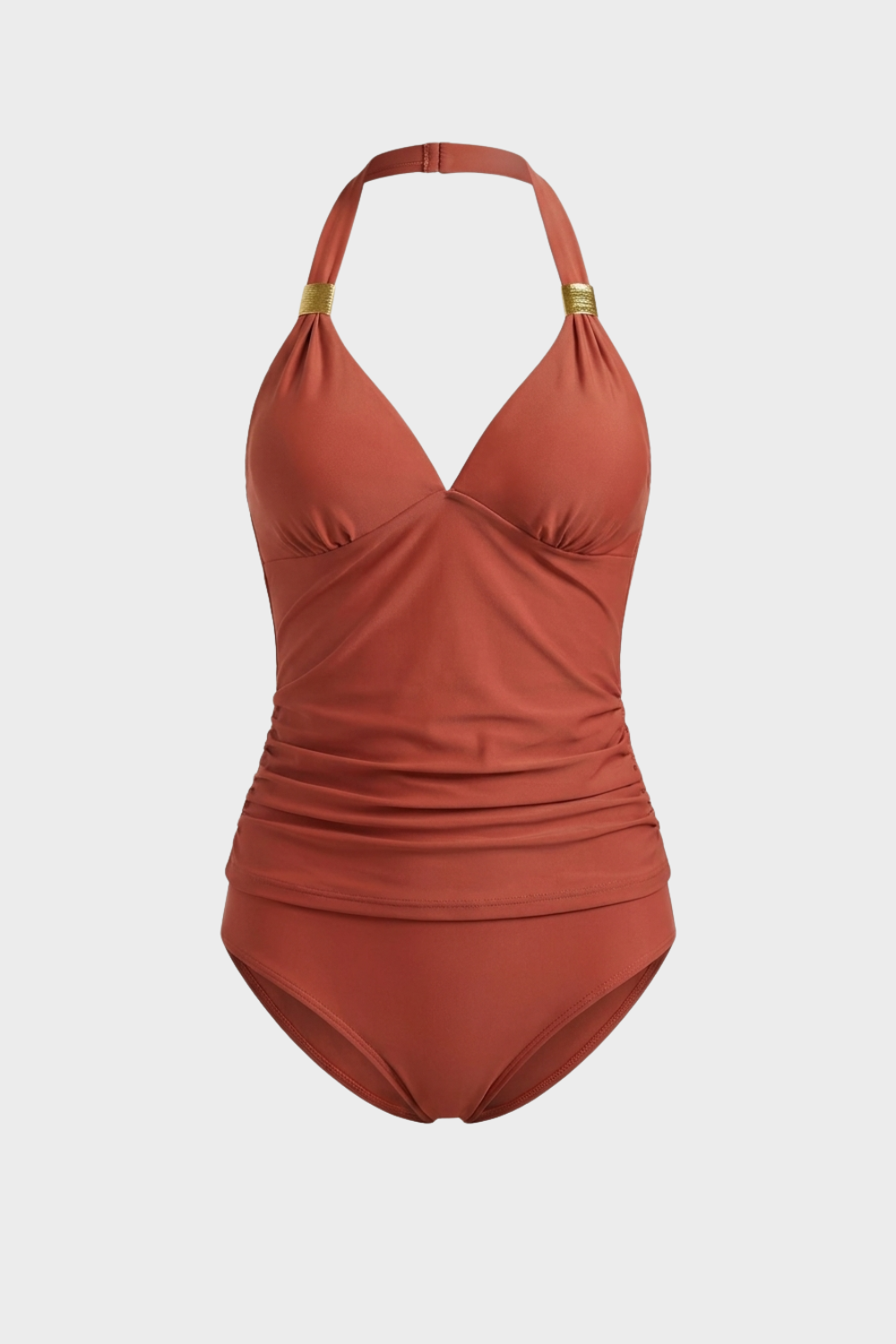 Women's Halter One-Piece Swimsuit | Ring Detail