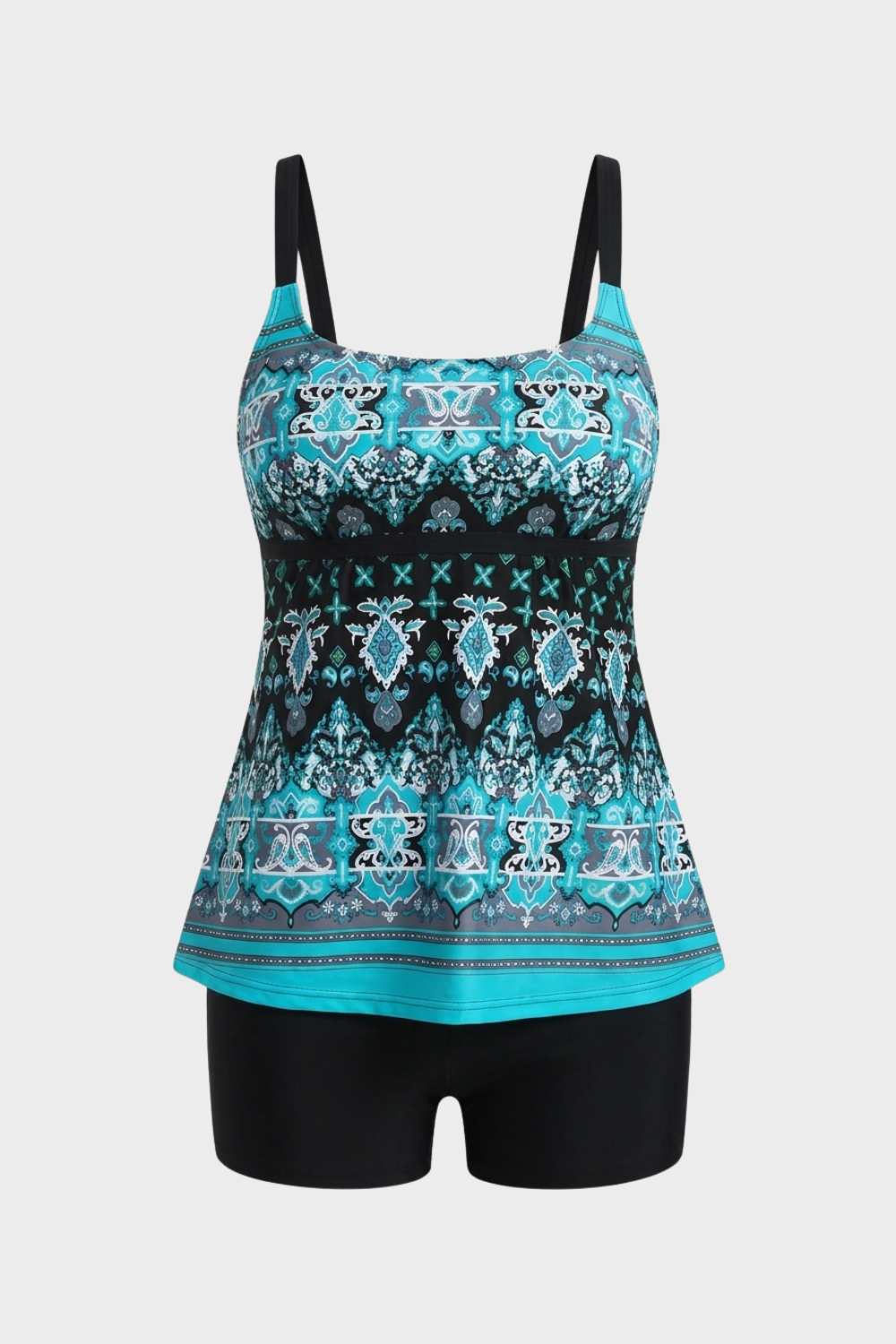 Women's Printed Tankini Swimsuit | Square Neck