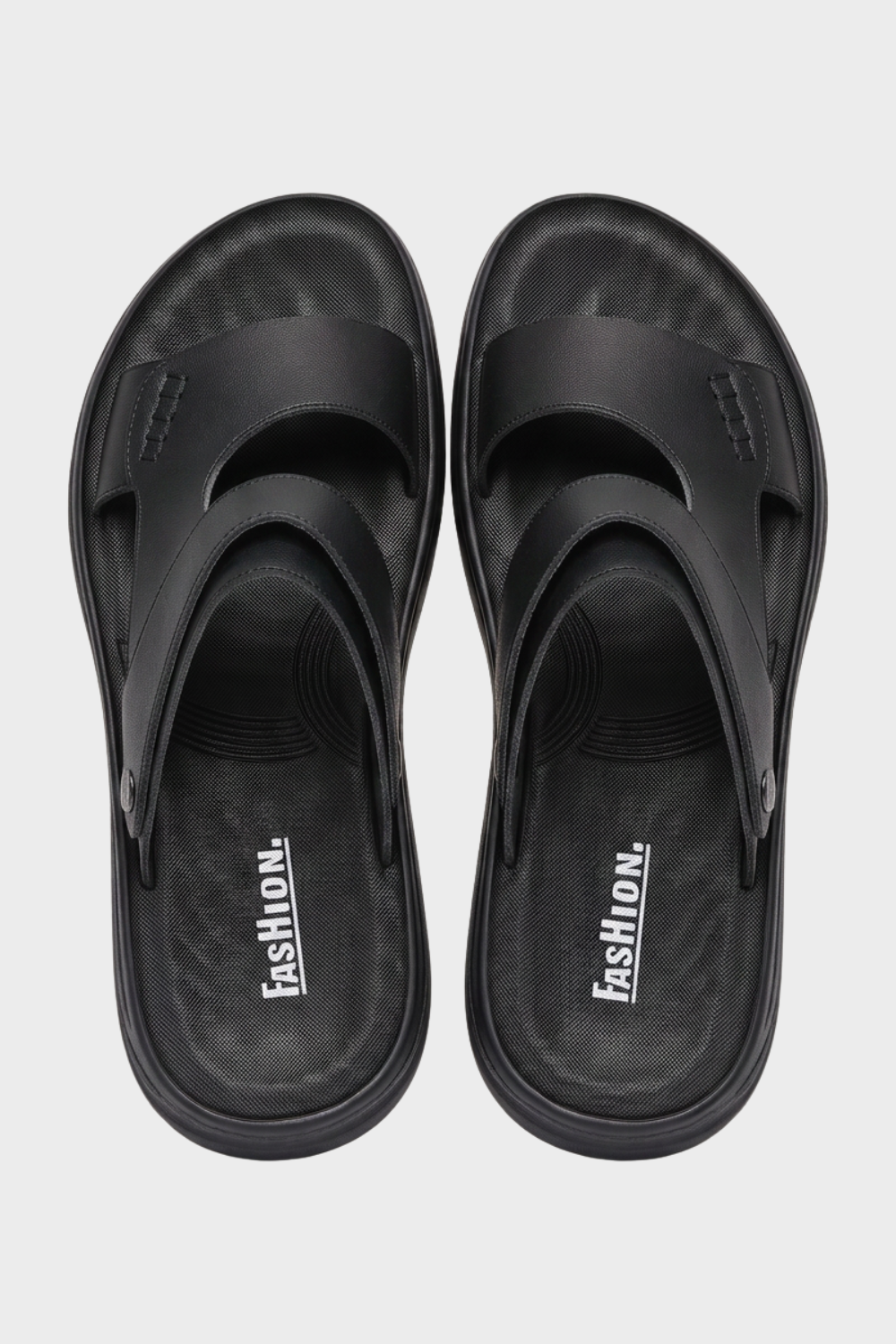 Men's Leather Sandals with Adjustable Strap