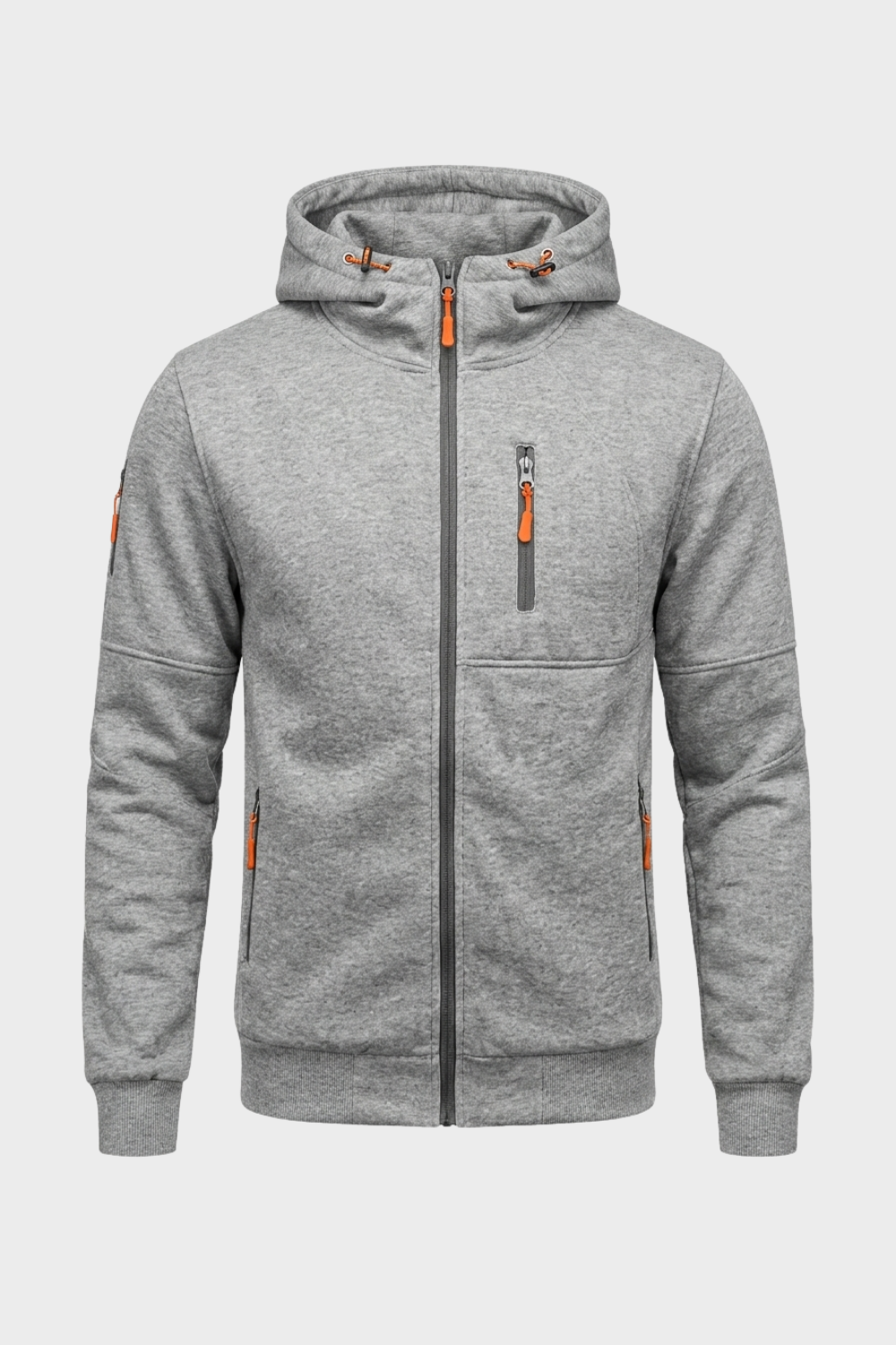 Men's Zip-Up Hoodie Jacket | Chest Pocket