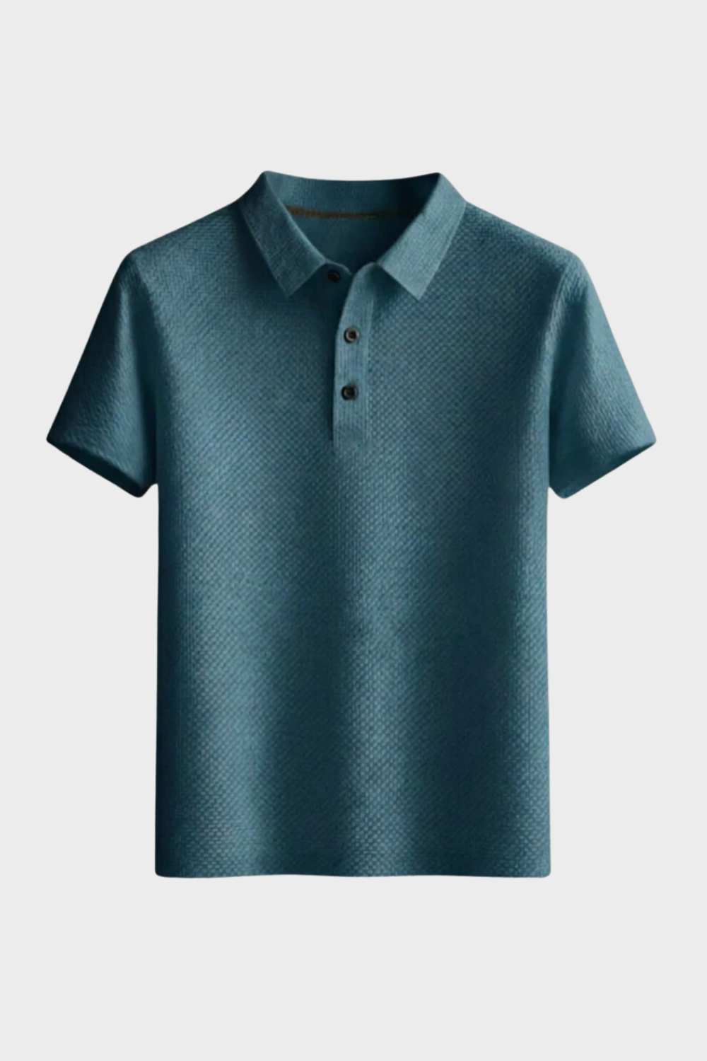 Men's Short Sleeve Polo Shirt with Button Placket