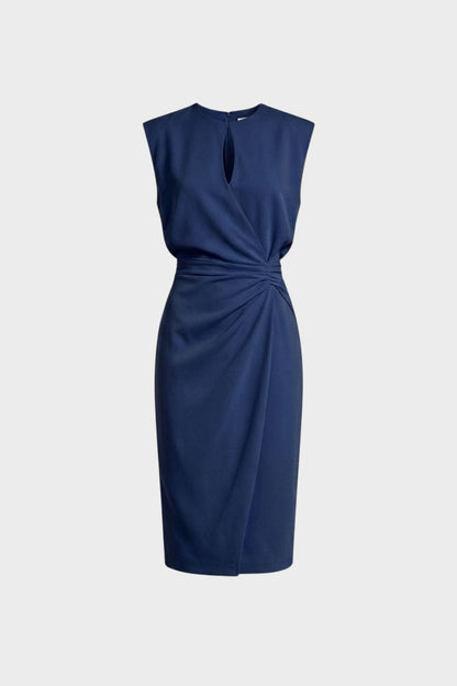Women's Ruched Pencil Midi | Keyhole