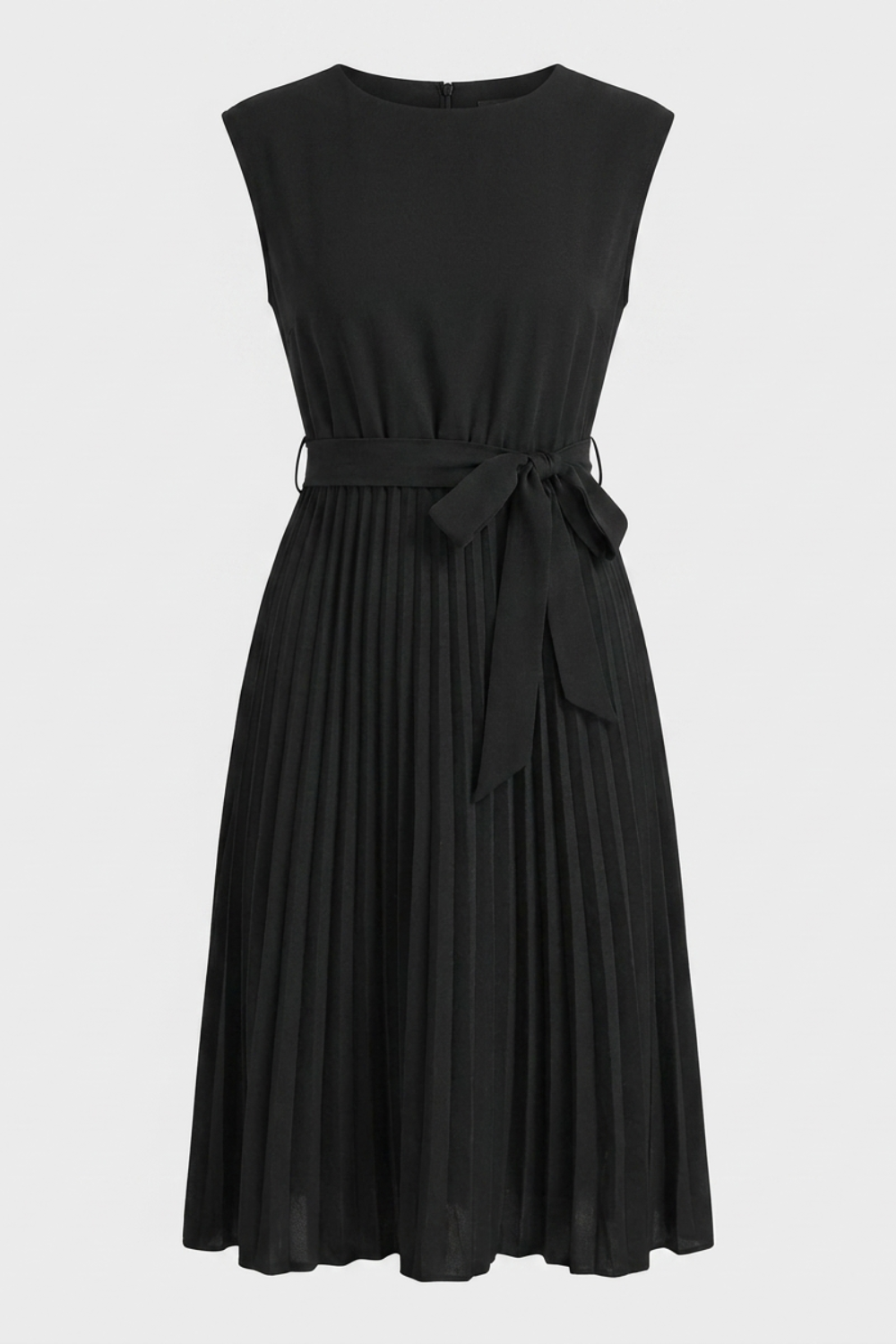 Women's Pleated Midi Dress | Belted
