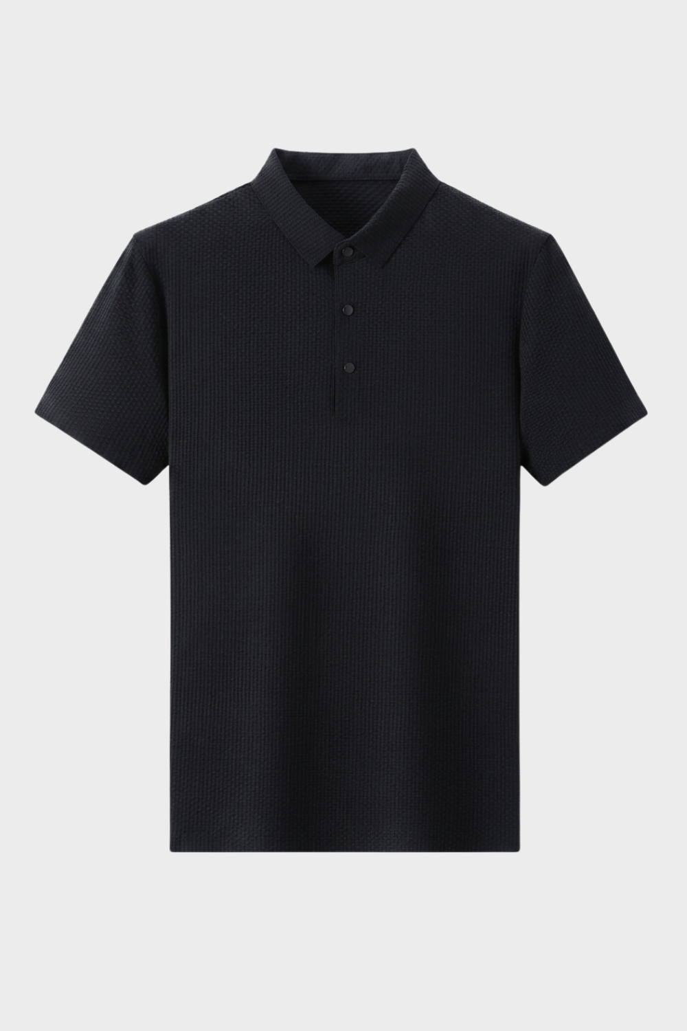 Men's Short Sleeve Polo Shirt with Button Placket