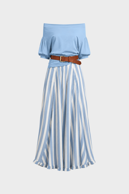 Women's Boho Skirt Set | Off-Shoulder