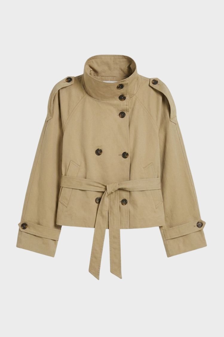 Women's Crop Trench Jacket | Belted