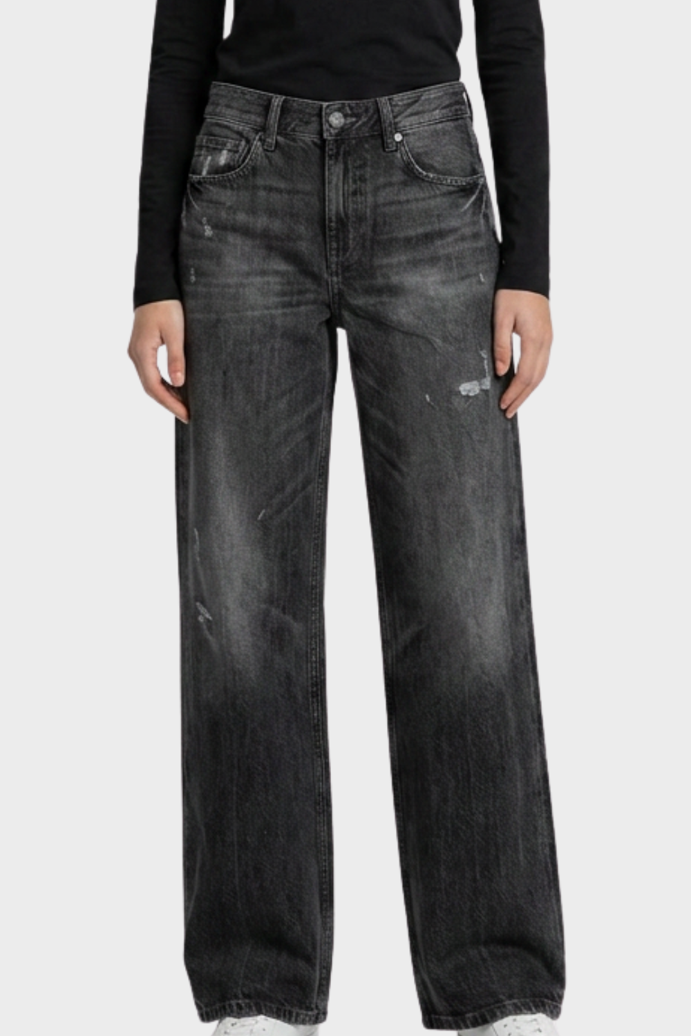 Women's Wide Leg Jeans with Used Look