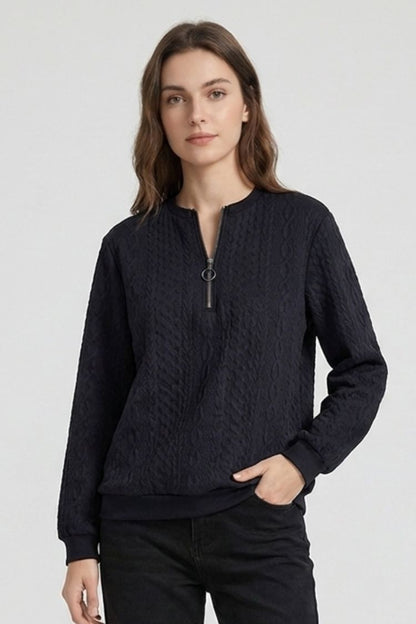 Women's Quarter-Zip Sweatshirt | Ribbed