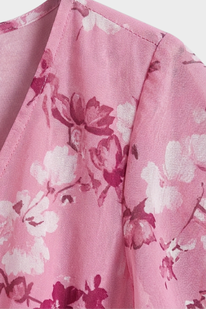 Women's Floral Maxi | Flutter Sleeve