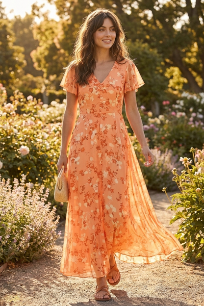 Women's Floral Wedding Maxi | Flutter