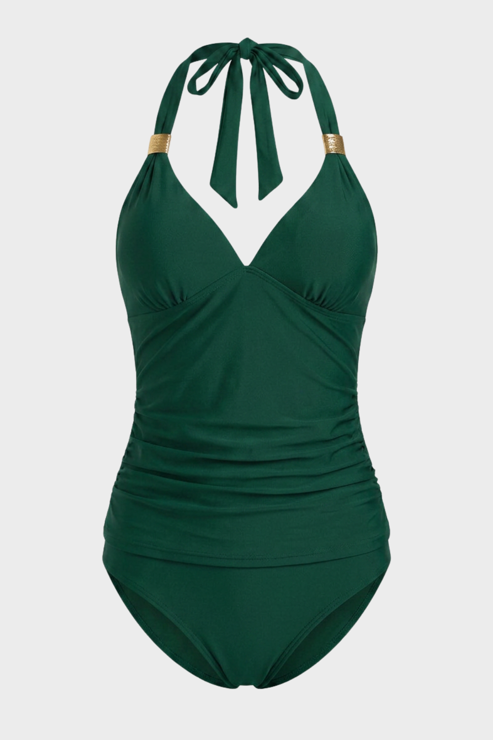 Women's Halter One-Piece Swimsuit | Ring Detail