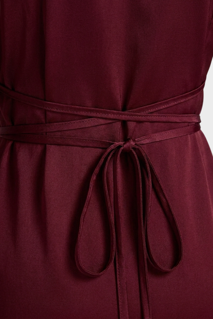 Women's Satin Maxi Dress | Long Sleeve