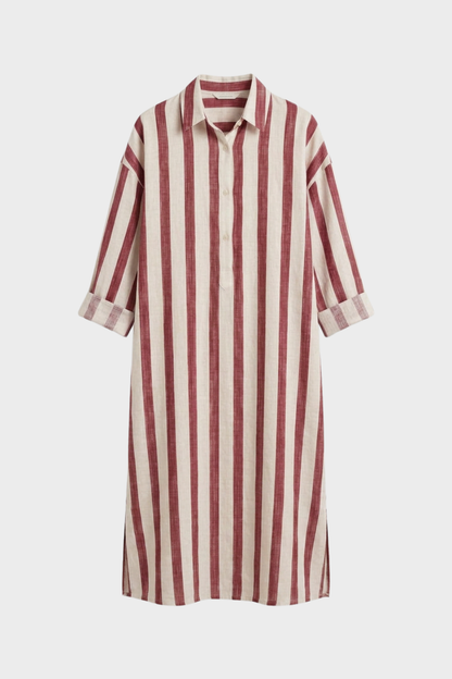 Women's Striped Shirt Dress | Maxi