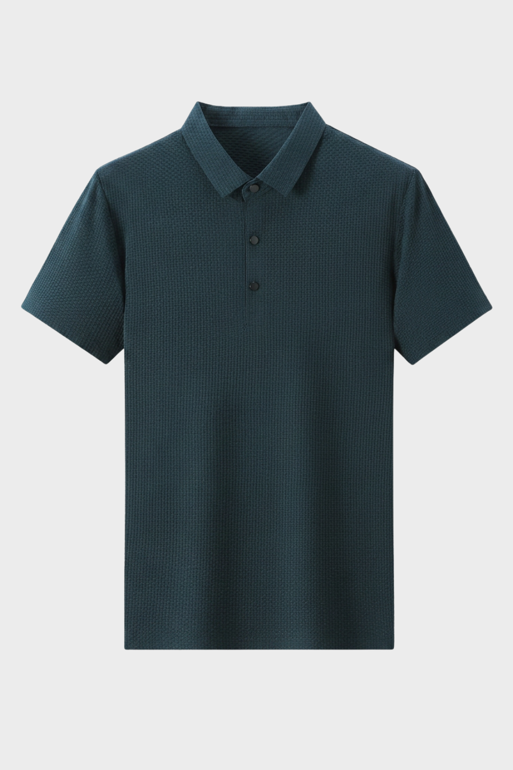 Men's Short Sleeve Polo Shirt with Button Placket