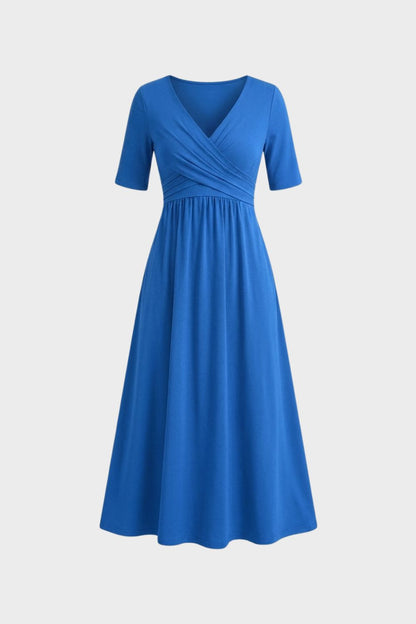 Women's Wrap Midi Dress | V-Neck