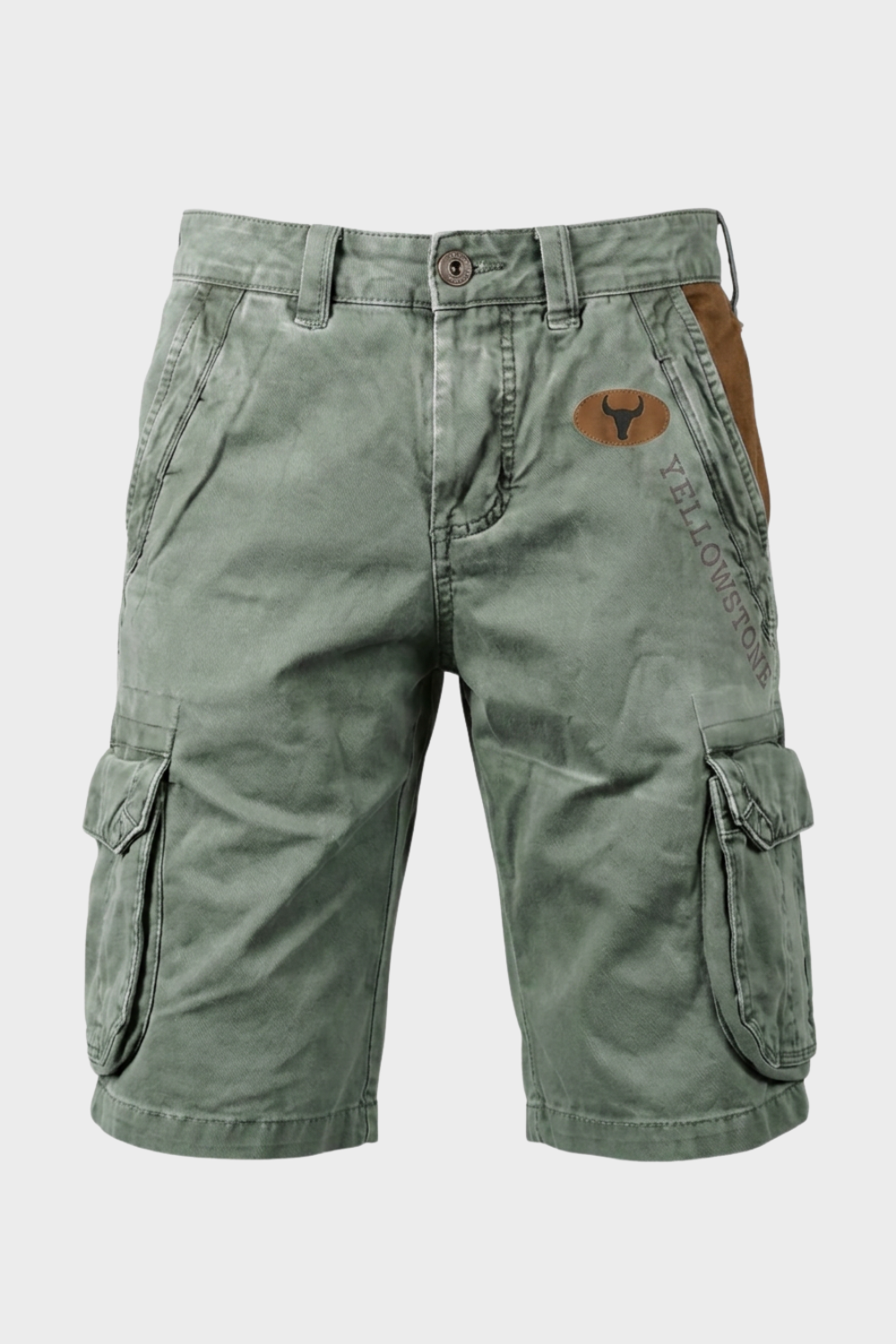 Men's Cargo Shorts with Pockets and Belt