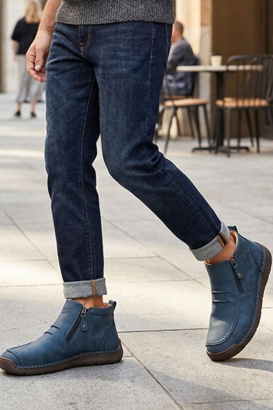 Herren Freizeit-Halbschuhe | Schnürung & Seitenreißverschluss