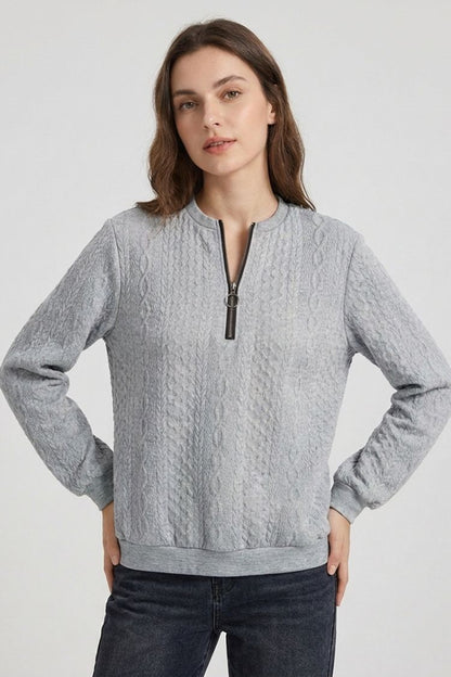 Women's Quarter-Zip Sweatshirt | Ribbed