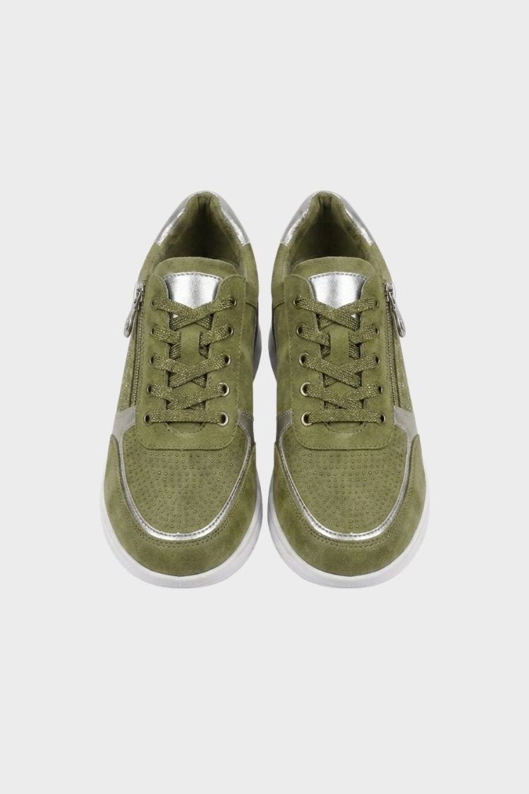 Women's Sneakers with Zip and Laces